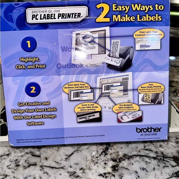 BROTHER QL-500
PC LABEL PRINTER - Picture 5 of 10